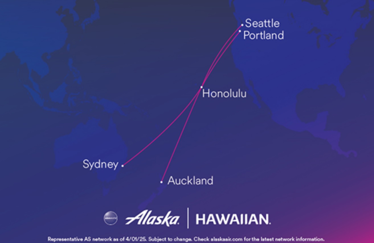 Hasilkan Status MVP Saat Terbang dengan Alaska atau Hawaii ke Australia atau Perjalanan Bundar Selandia Baru