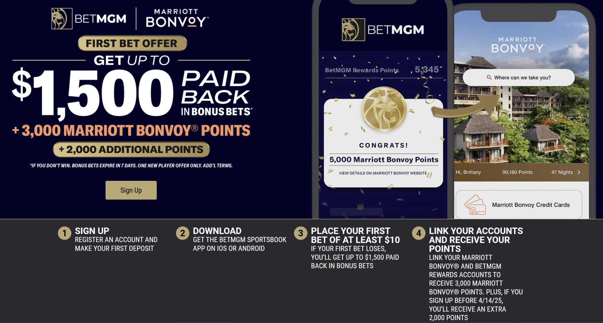 Dapatkan 5.000 poin Marriott Bonvoy dengan aplikasi Betmgm di negara bagian yang memenuhi syarat
