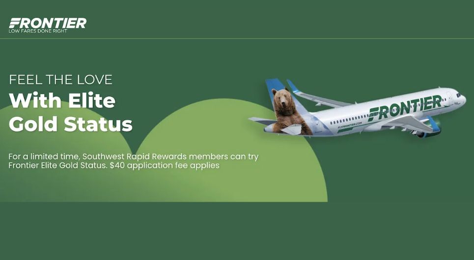 Frontier menawarkan status emas ke anggota Southwest Rapid Rewards seharga $ 40