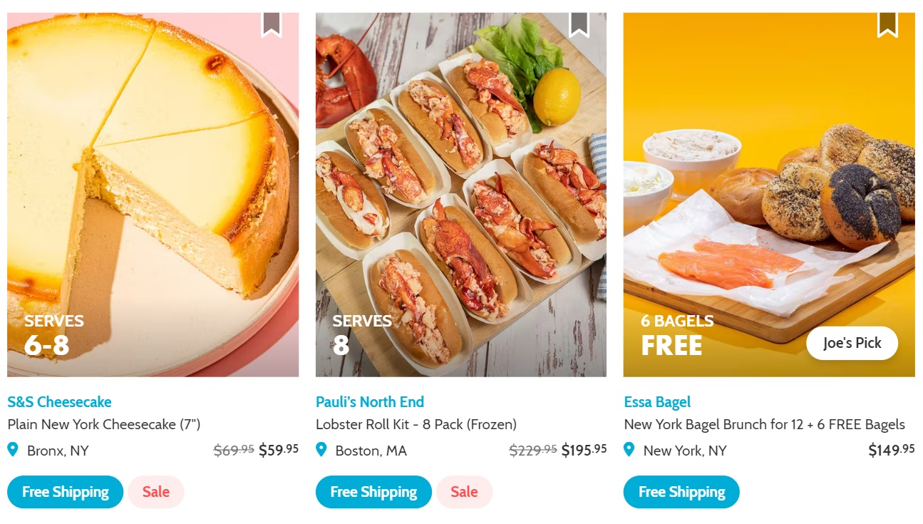 Goldbelly tidak lagi menjual kartu hadiah $ 10 (minimum $ 25)