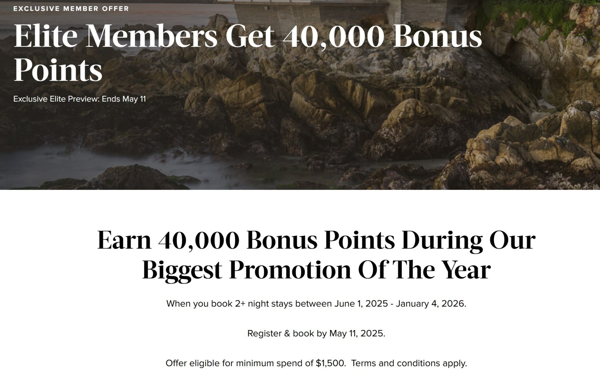 40K Marriott Points dengan Homes & Villas Pemesanan $ 1500+ untuk Anggota Elite